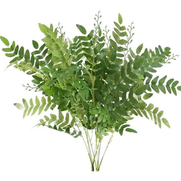 2 Bundles Artificial Greenery Fake Plants Stems Spring Faux Shrub Bushes Silk - Picture 1 of 6